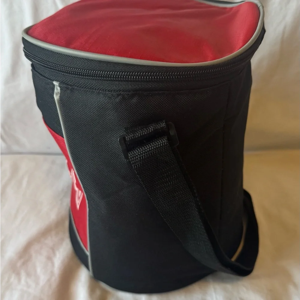 Firestone racing red insulated cooler.